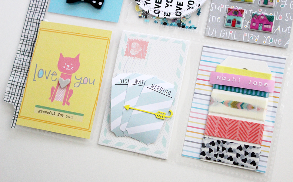 Share your washi tape with your friends when you send them a fun pocket page. #tombow