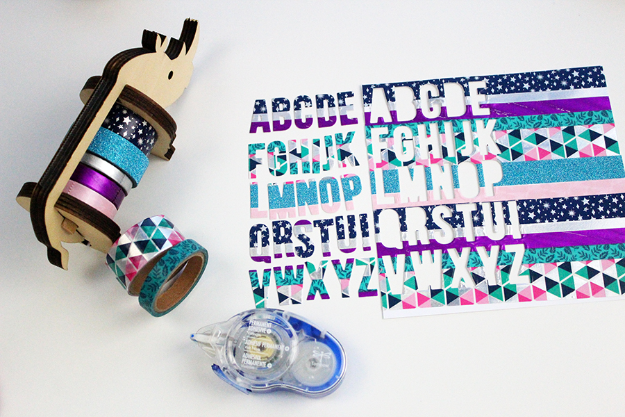 Use washi tape and plain white cardstock to create your own DIY Embellishments