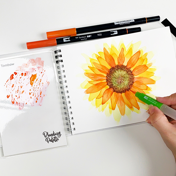 How To Watercolor A Sunflower Tombow Usa Blog