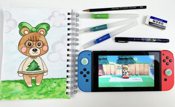 How to Make a Fun Doodle of Animal Crossing Cubs! #tombow #animalcrossing