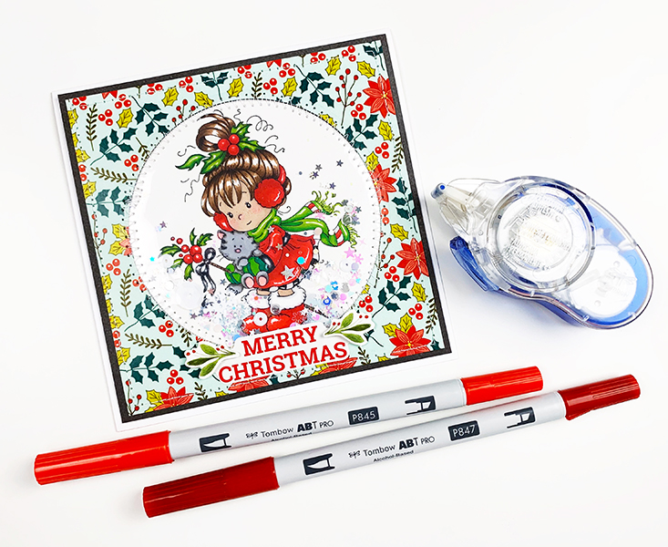 Learn how to color stamps and create cards with Tombow USA. #tombow