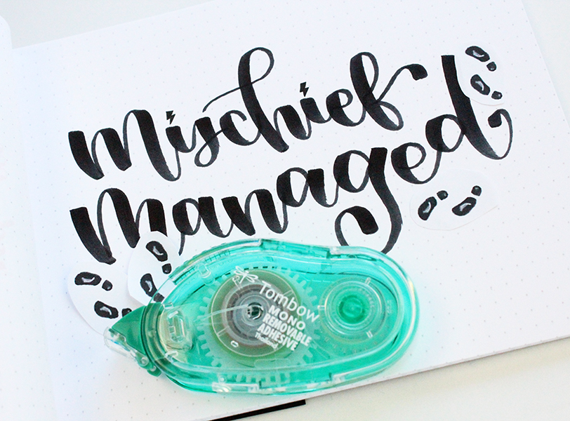 Mischief Managed!: A Gold Foiled Home Decor Tutorial Using Tombow Products and Scary Harry by PopFizzPaper #harrypotter #mischiefmanaged #tombow