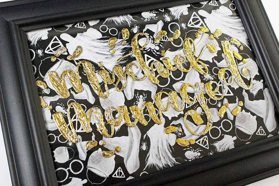 Mischief Managed!: A Gold Foiled Home Decor Tutorial Using Tombow Products and Scary Harry by PopFizzPaper #harrypotter #mischiefmanaged #tombow