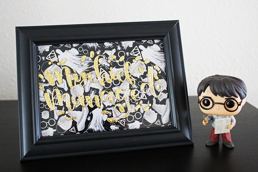 Mischief Managed!: A Gold Foiled Home Decor Tutorial Using Tombow Products and Scary Harry by PopFizzPaper #harrypotter #mischiefmanaged #tombow