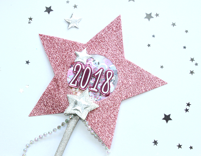 Start 2018 in a magical way! Find out how to make this DIY Magic Wand. It's a perfect prop for a New Year's Party! 