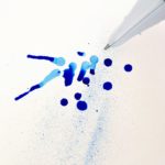 Use an airbrush tool or blow air using a straw to move the color around. You can keep adding drops and moving them until you are happy with the result. #tombow
