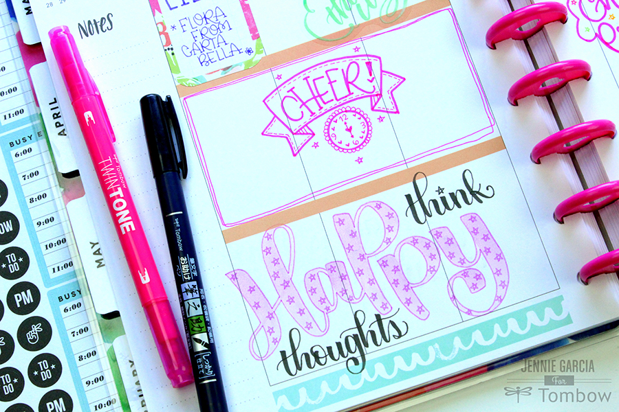 The NEW Tombow TwinTones are about to rock your planning world! Check out this post by @jenniegarcian to see a few doodling tips for your planner!