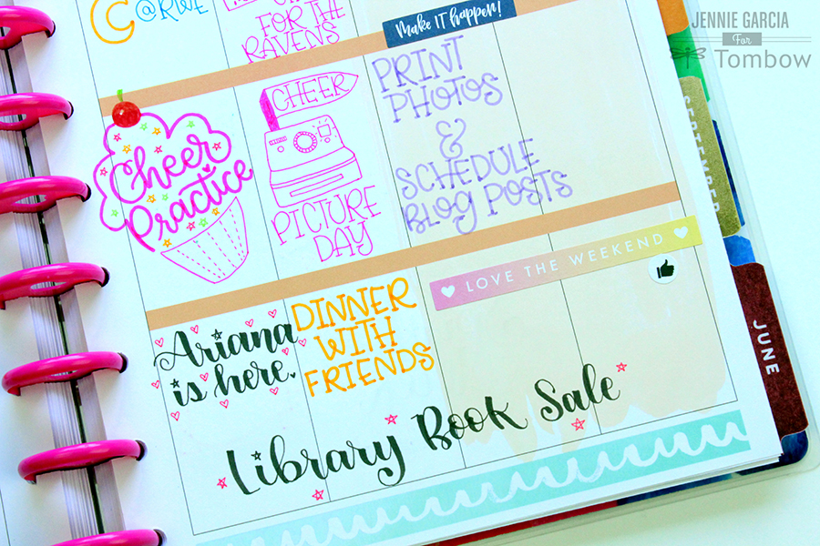 The NEW Tombow TwinTones are about to rock your planning world! Check out this post by @jenniegarcian to see a few doodling tips for your planner!