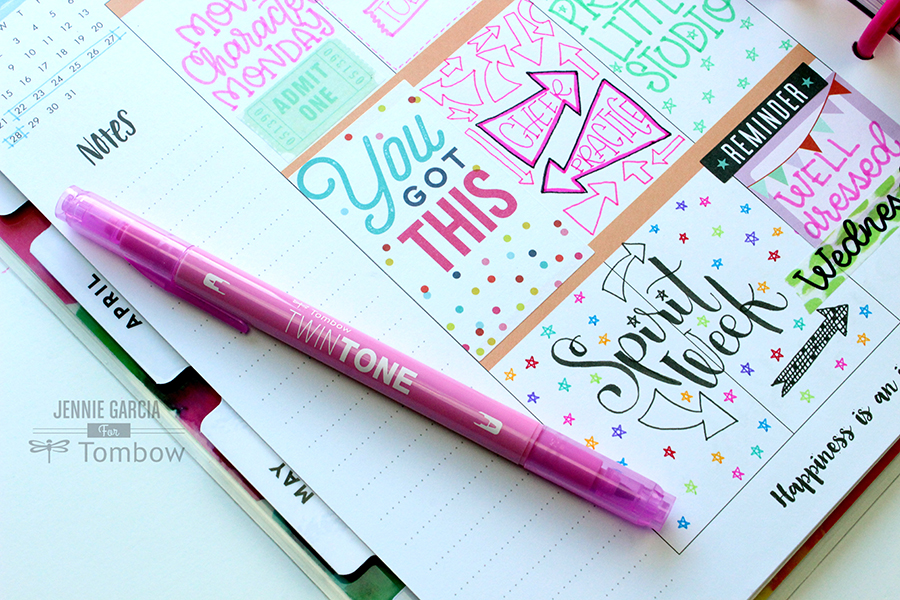 The NEW Tombow TwinTones are about to rock your planning world! Check out this post by @jenniegarcian to see a few doodling tips for your planner!