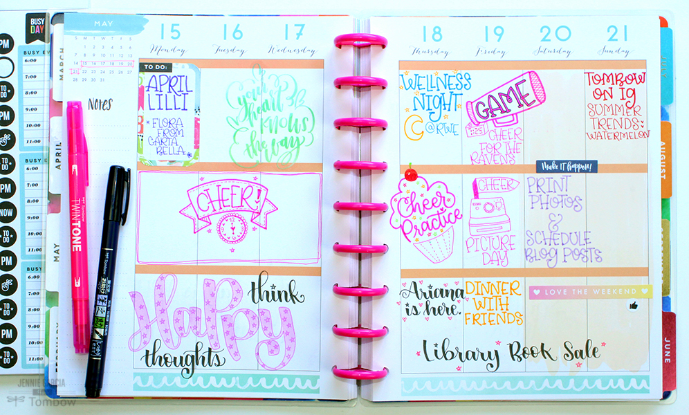 The NEW Tombow TwinTones are about to rock your planning world! Check out this post by @jenniegarcian to see a few doodling tips for your planner!