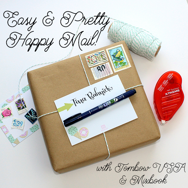 Check out @jenniegarcian 's tips to make easy pretty happy mail. She also shared 25 ideas to put in your happy packages! #tombow #happymail #snailmail