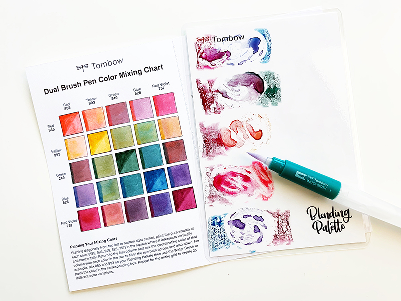 The first you should do when you buy the Tombow Watercolor Set is read the instructional pamphlet and fill the mixing chart. #tombow