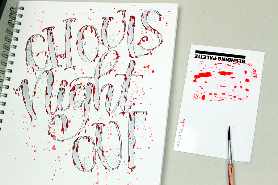 Spooky Lettering in 5 Easy Steps by @jenniegarcian using Tombow Products 
