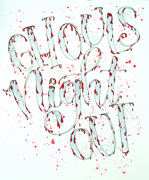 Spooky Lettering in 5 Easy Steps by @jenniegarcian using Tombow Products 