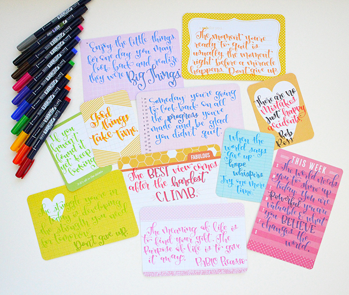 Spread kind words in your community using the Tombow Fudenosuke Colors. #tombow #kindness