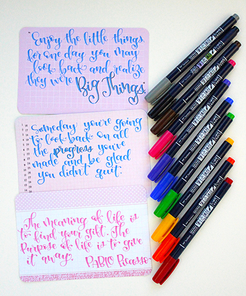 Spread kind words in your community using the Tombow Fudenosuke Colors. #tombow #kindness