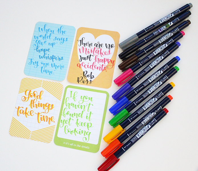 Spread kind words in your community using the Tombow Fudenosuke Colors. #tombow #kindness