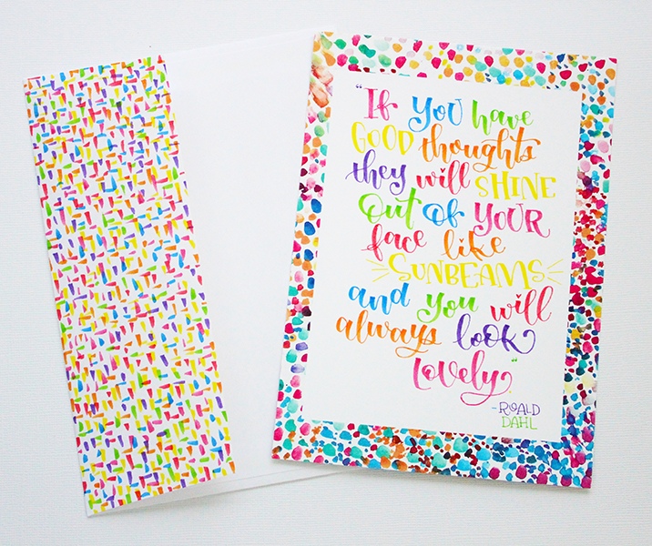 Spread kindness and color with Mixbook Cards and the NEW Tombow Fudenosuke Color Brush Pens! #Tombow #Mixbook #Lettering