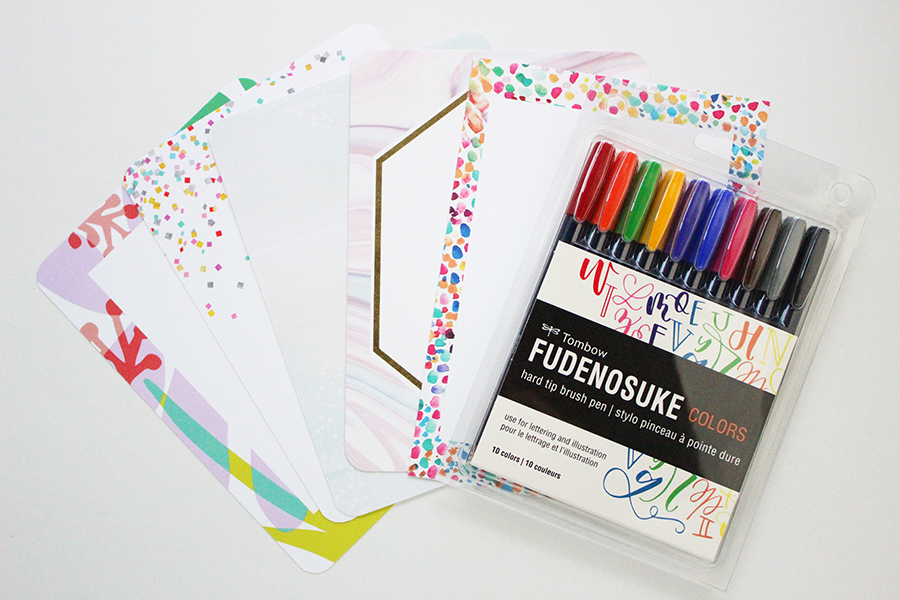 Spread kindness and color with Mixbook Cards and the NEW Tombow Fudenosuke Color Brush Pens! #Tombow #Mixbook #Lettering