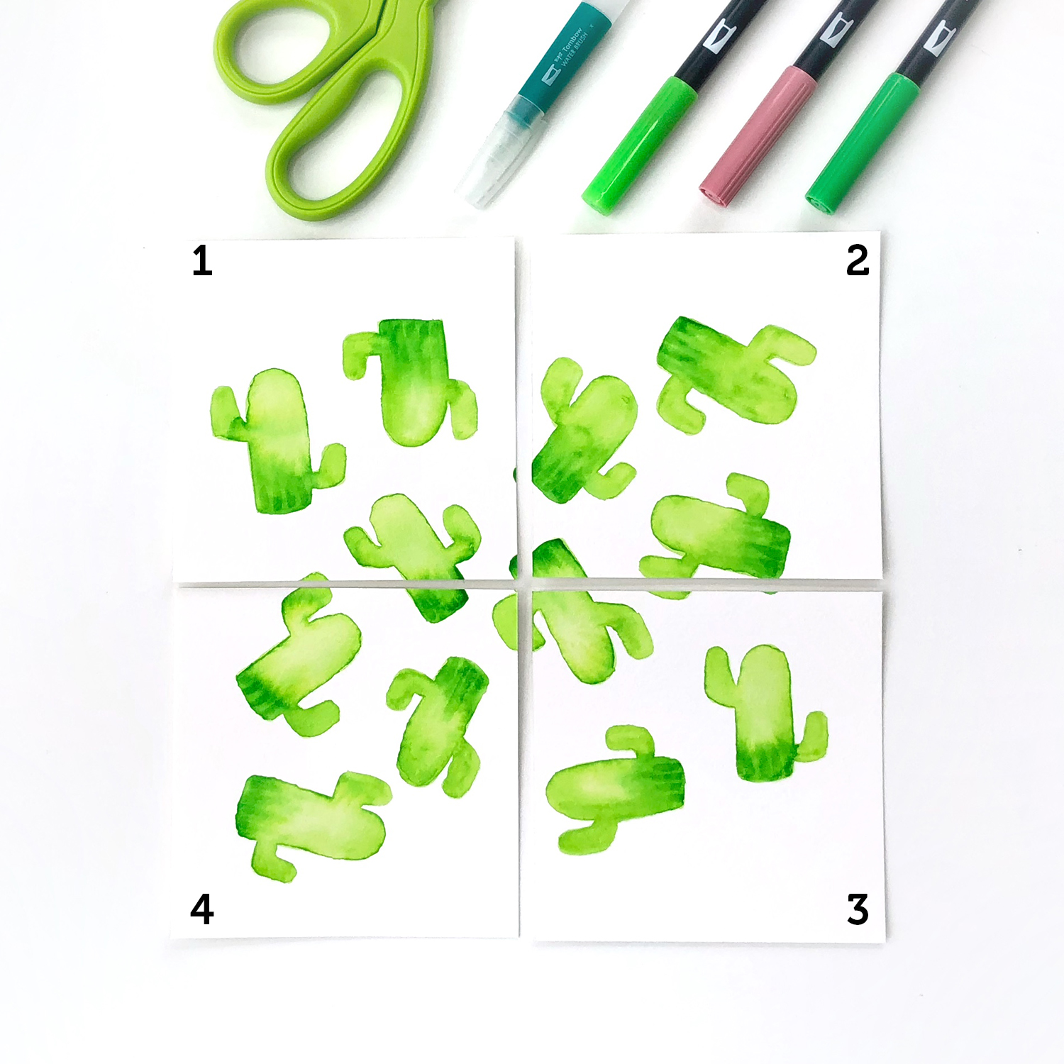 Turn the Cactus Emoji Into a Repeat Pattern by Jessica Mack on behalf of Tombow