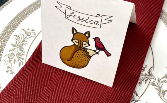 Make Your Own Stamped Place Cards by Jessica Mack on behalf of Tombow