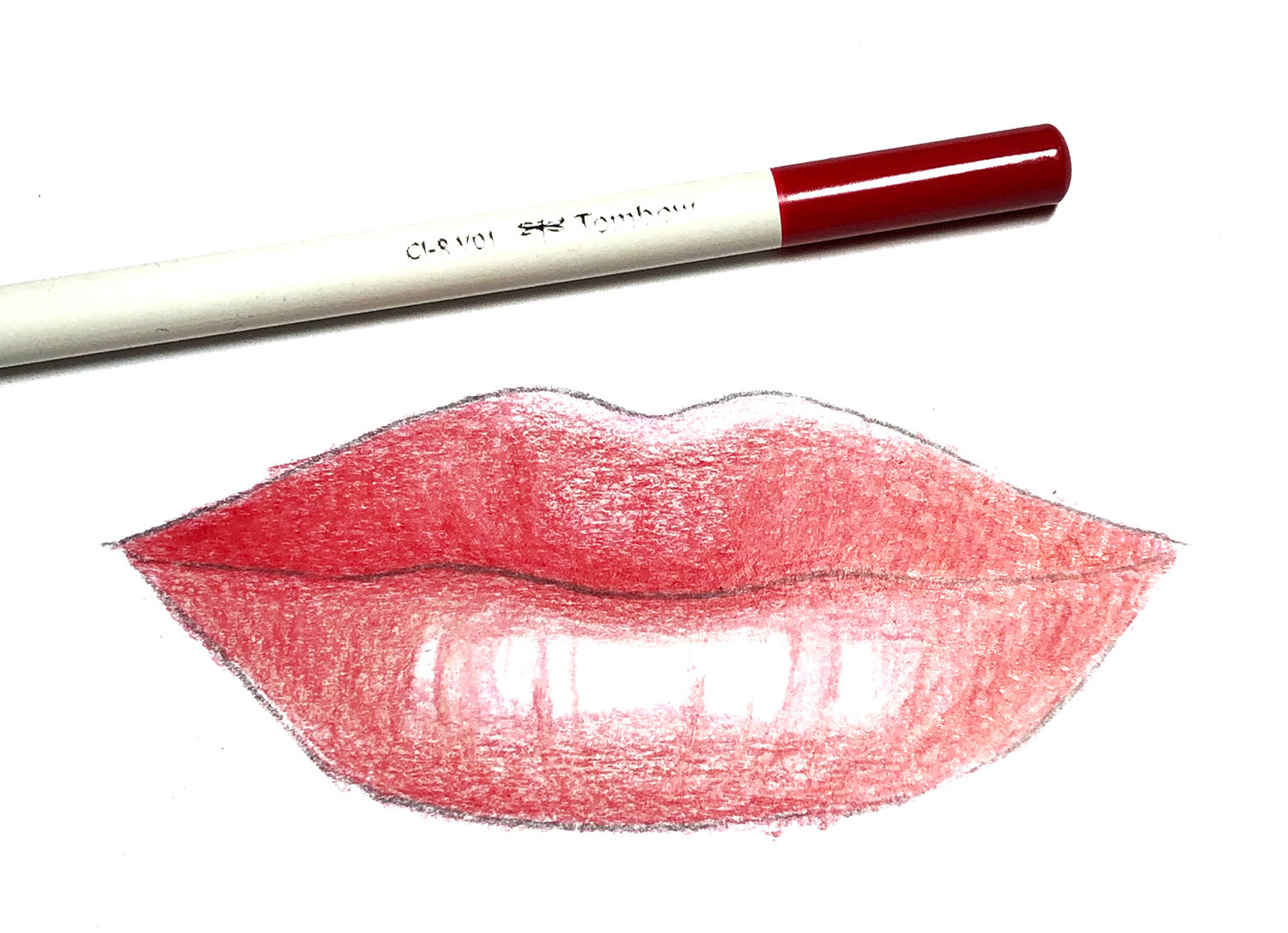 How To Draw Lips With Colored Pencils Step By Step We Draw A Shadow 