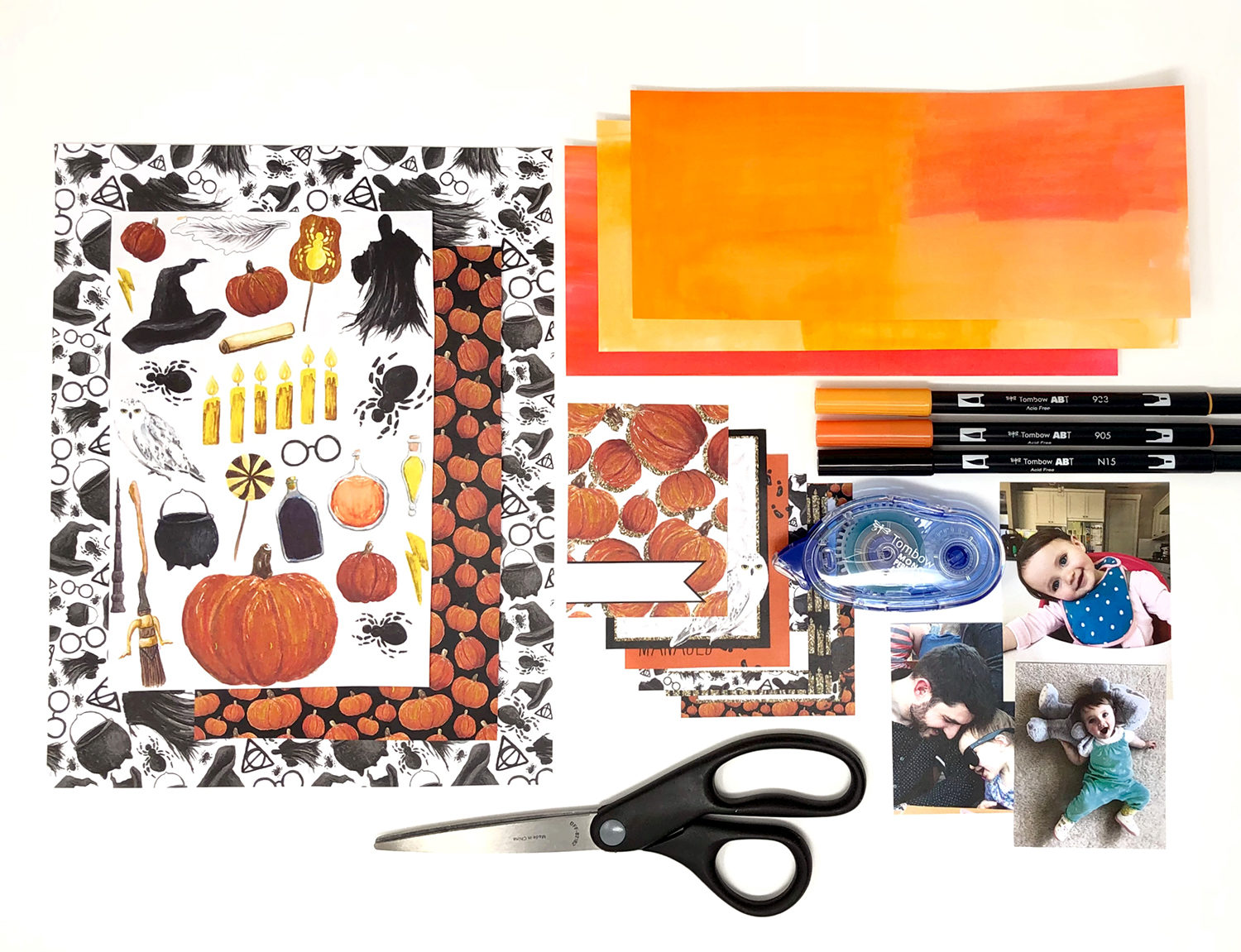 Folding Halloween Card by Jessica Mack on behalf of Tombow