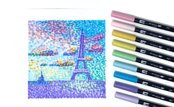 Make an Impressionist Drawing using Dual Brush Pens by Jessica Mack on behalf of Tombow
