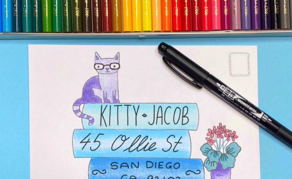 Mail Art with Colored Pencils by Jessica Mack on behalf of Tombow