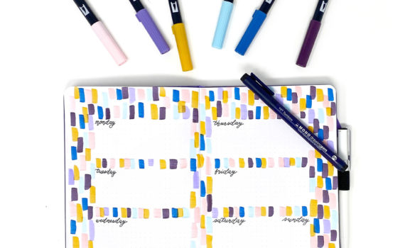 Easy Planner Layout with Dual Brush Pens by Jessica Mack on behalf of Tombow