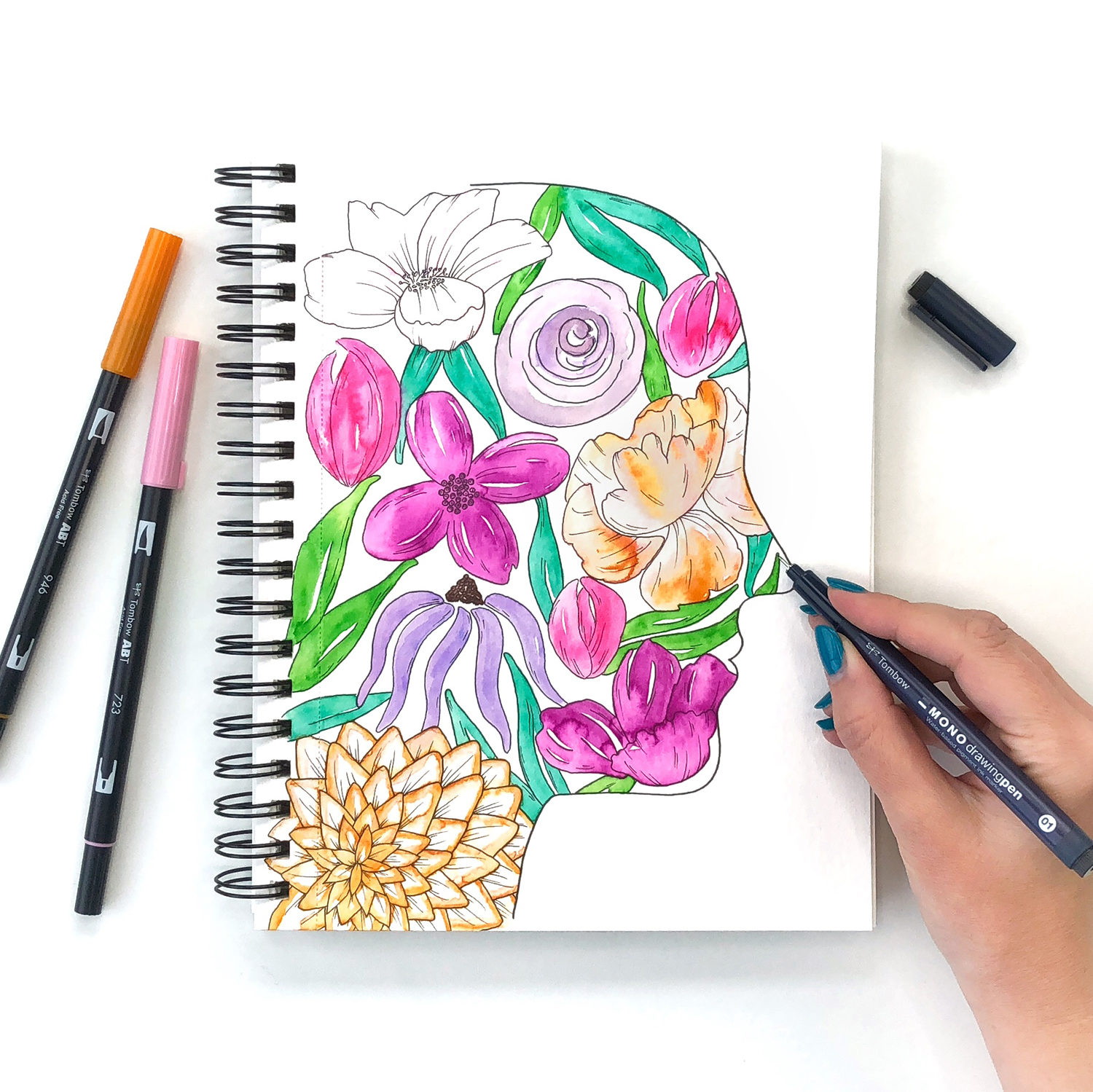 Pencil Shading Tips for Easily Sketching Flowers - Tombow USA Blog