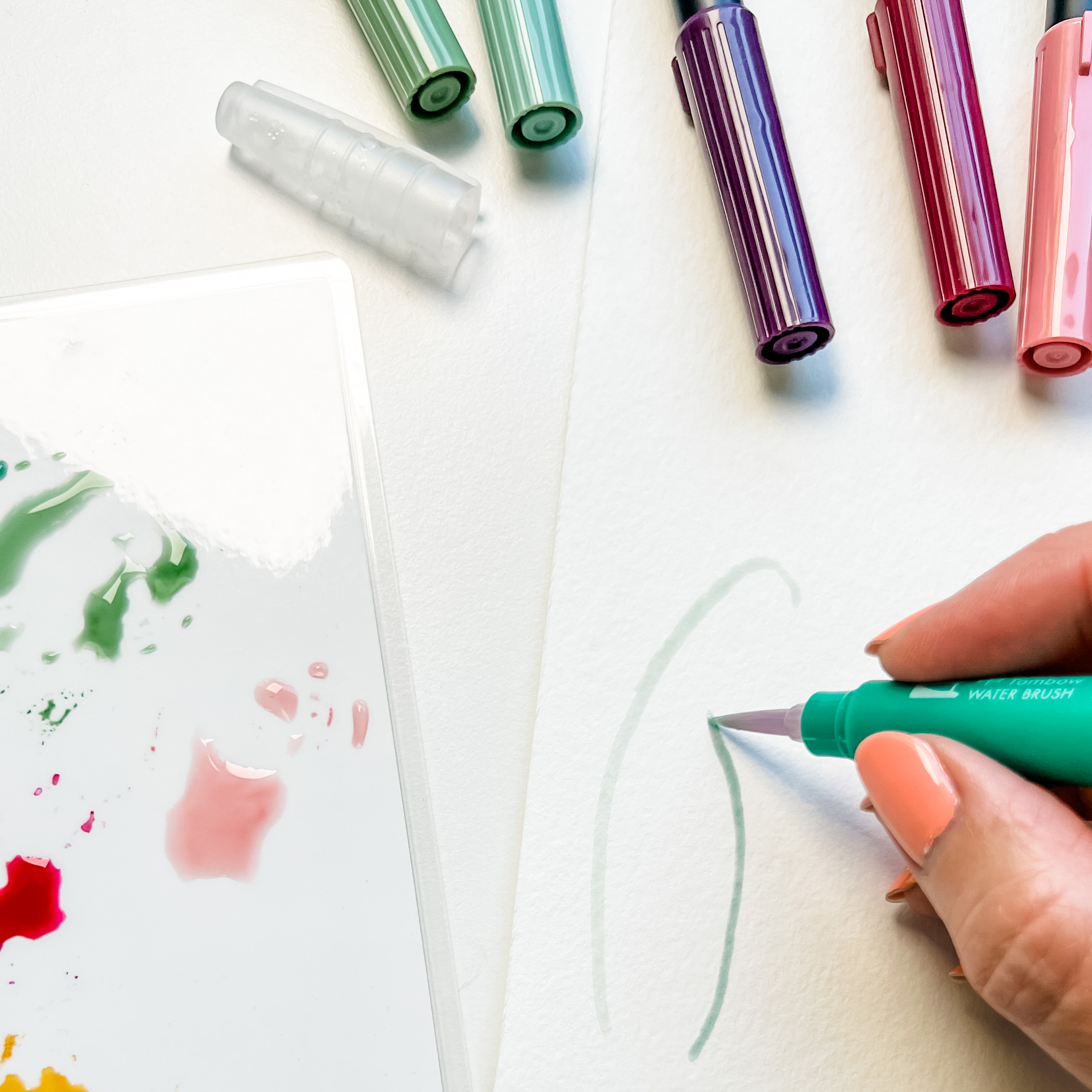 Easy Watercolor Trees with Tombow Dual Brush Pens ⋆ The Petite