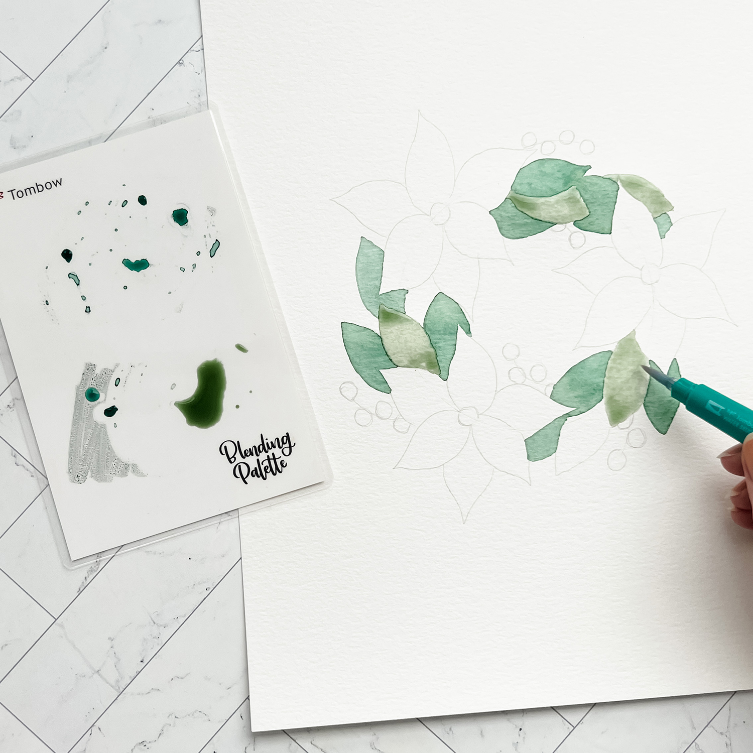 Soft Watercolor Background with Tombow Markers – K Werner Design Blog