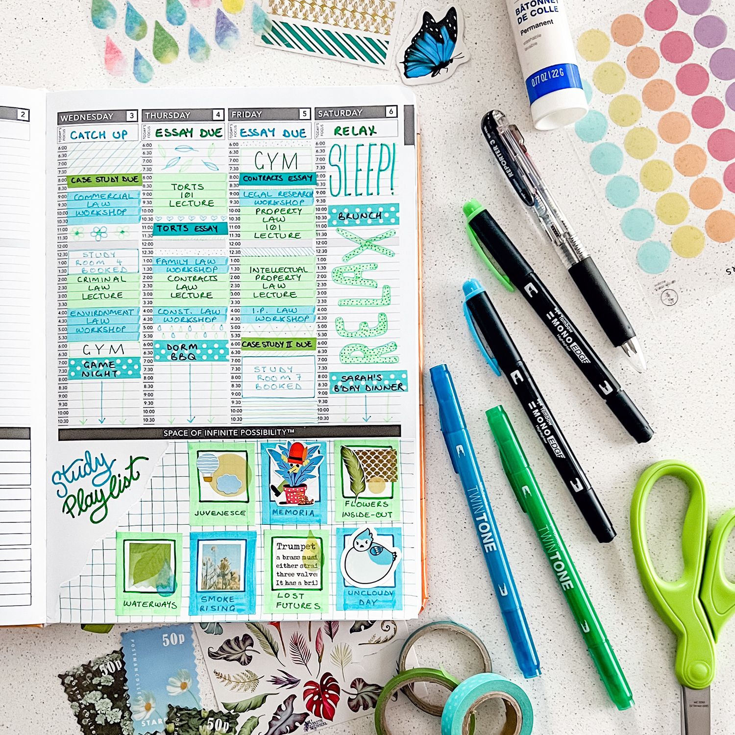 Planner Ideas for School by Jessica Mack on behalf of Tombow