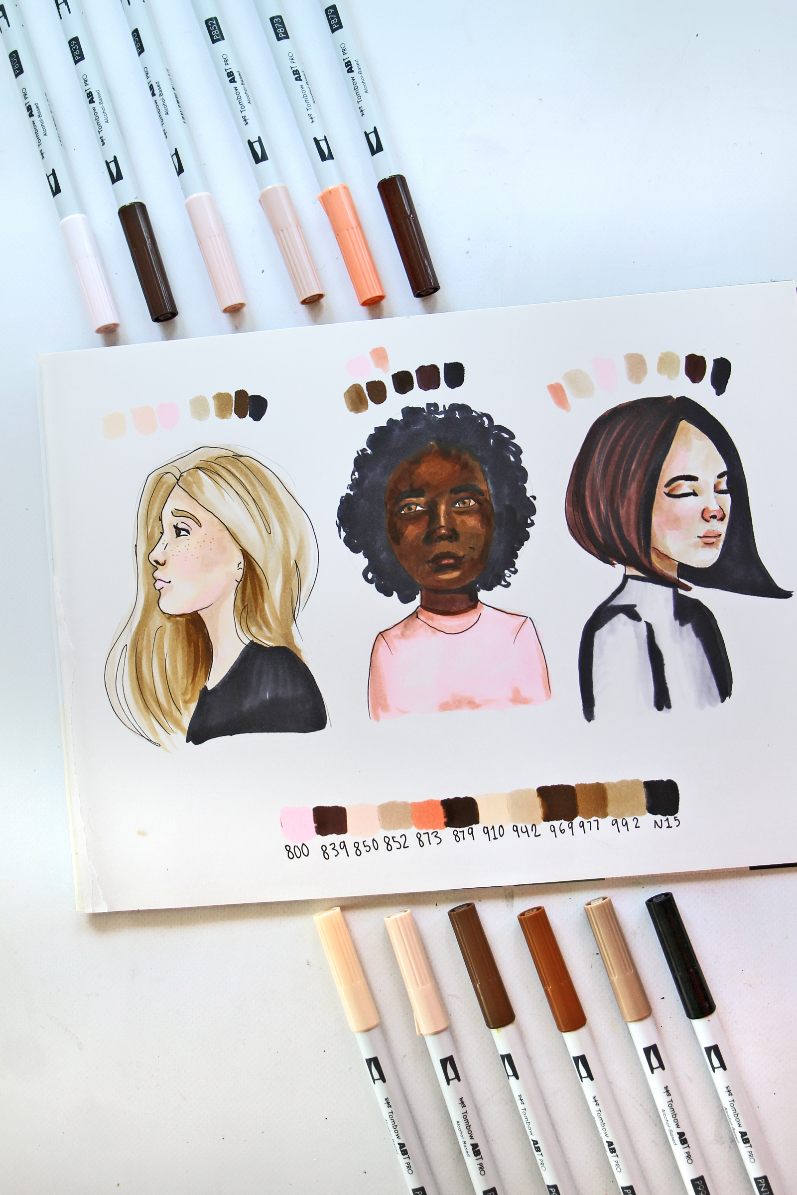 How to Color Skin & Hair with Alcohol-Based Markers (+ Free Page!)