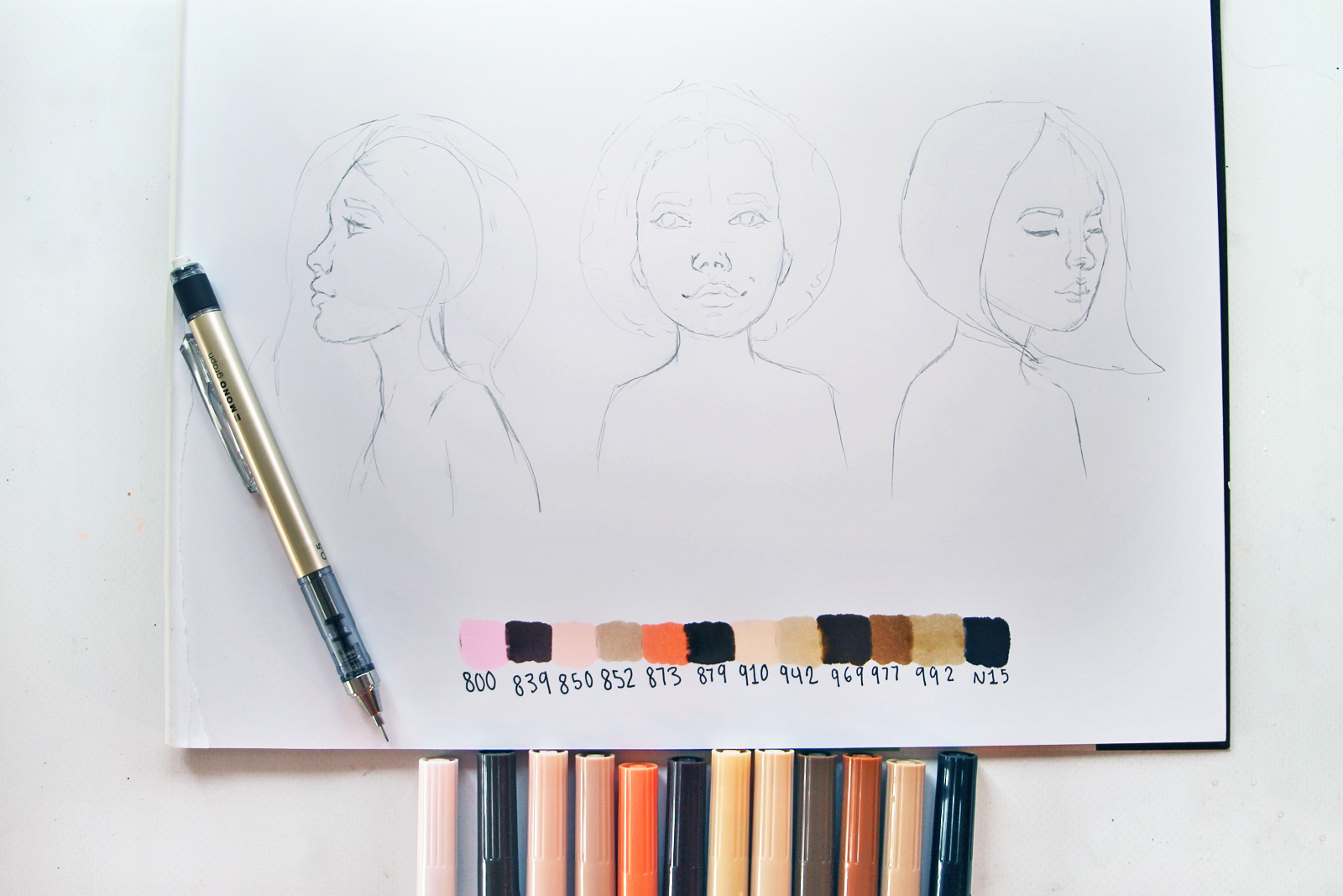 6 tips for coloring skin tones using @tombowusa 's new ABT PRO Alcohol Based Markers! Tutorial by @studiokatie #tombowusa #abtpro #tombowabtpro 