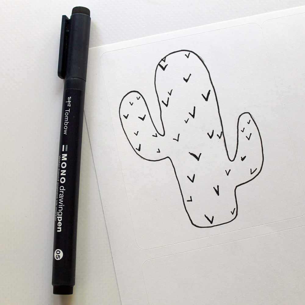 How to make Cactus Emoji Stickers! Tutorial by @studiokatie for @TombowUSA