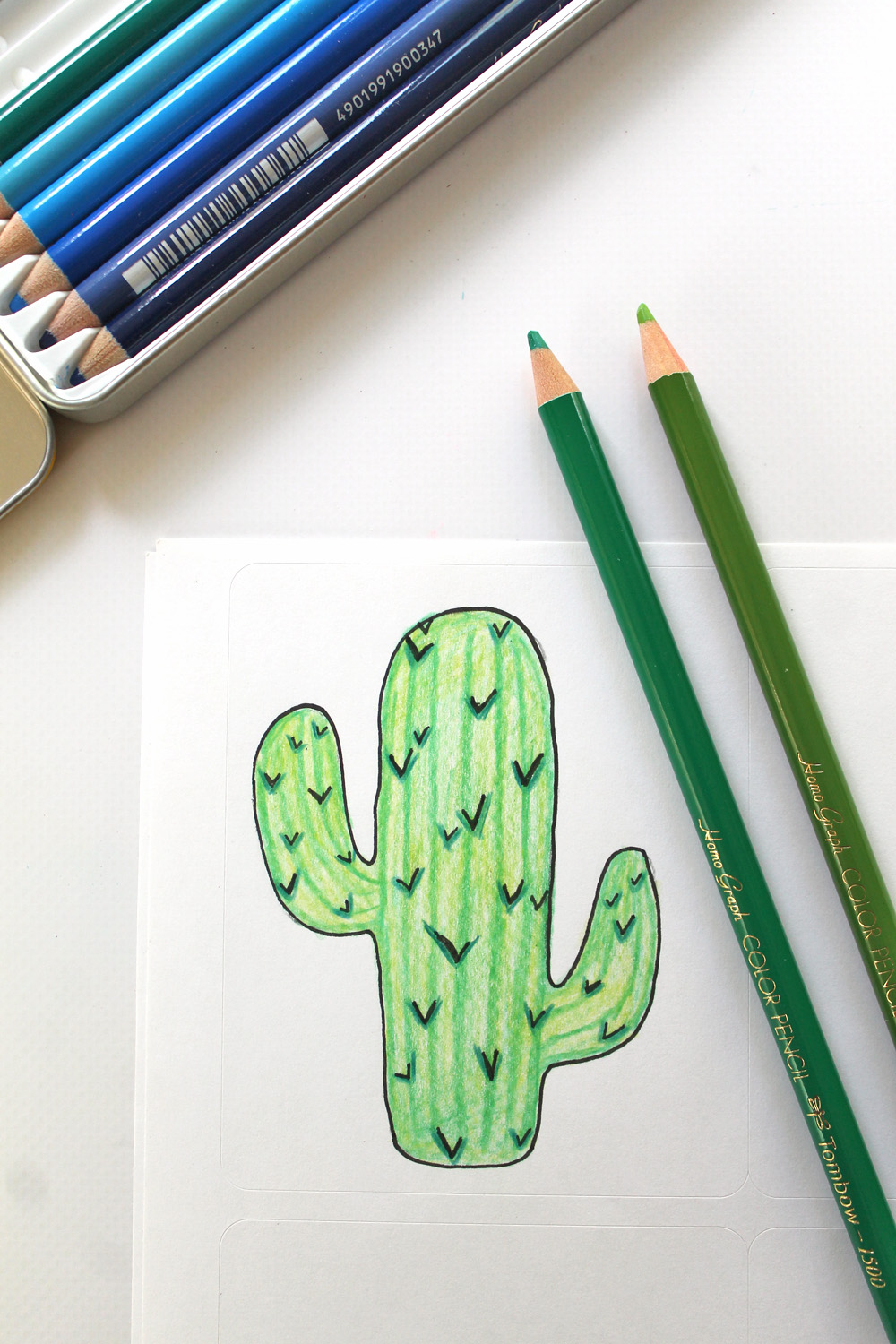 How to make Cactus Emoji Stickers! Tutorial by @studiokatie for @TombowUSA