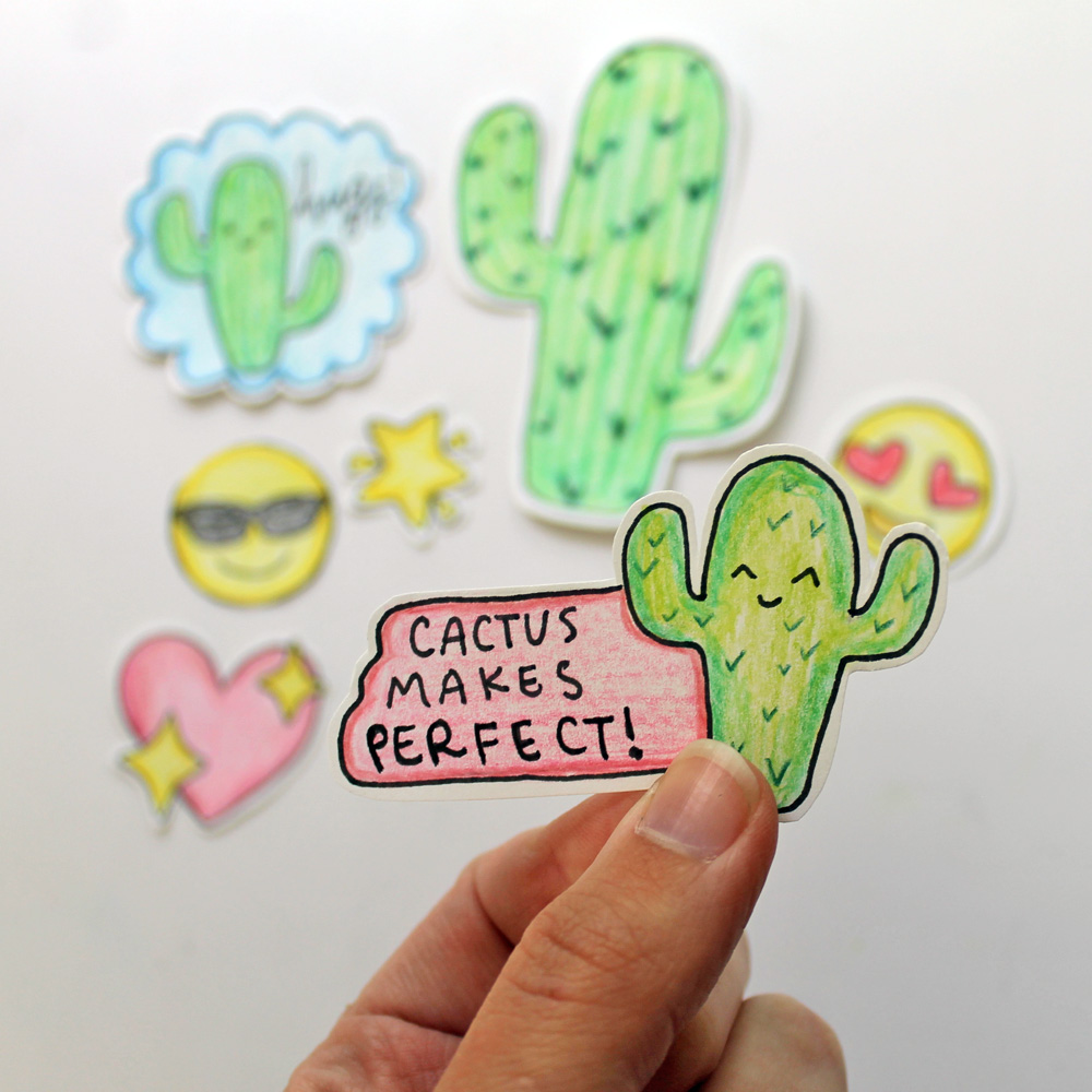 How to make Cactus Emoji Stickers! Tutorial by @studiokatie for @TombowUSA