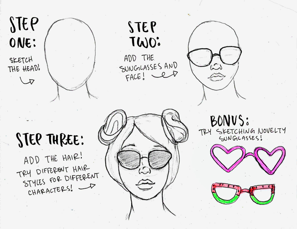 Summer Happy Mail! Learn how to Draw Cool Girls with Sunglasses, and how to create fun Summery happy mail envelopes using this tutorial by @TombowUSA and @studiokatie