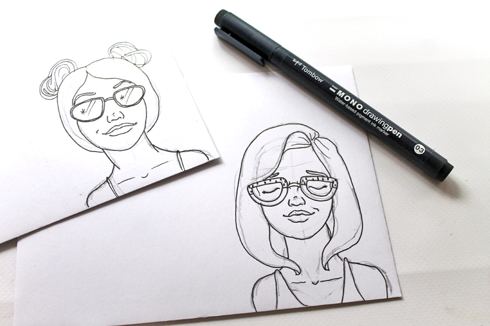 Summer Happy Mail! Learn how to Draw Cool Girls with Sunglasses, and how to create fun Summery happy mail envelopes using this tutorial by @TombowUSA and @studiokatie