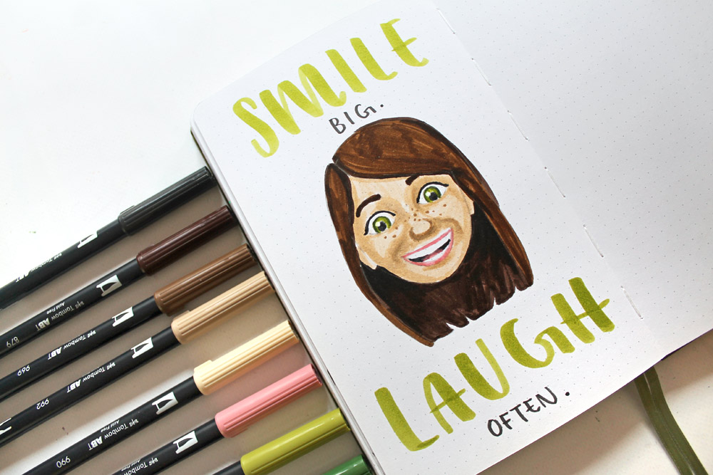 Learn how to doodle a Memoji in your journal using this easy tutorial by @studiokatie on the @tombowusa blog! #memoji #tombowusa #doodle #doodletutorial