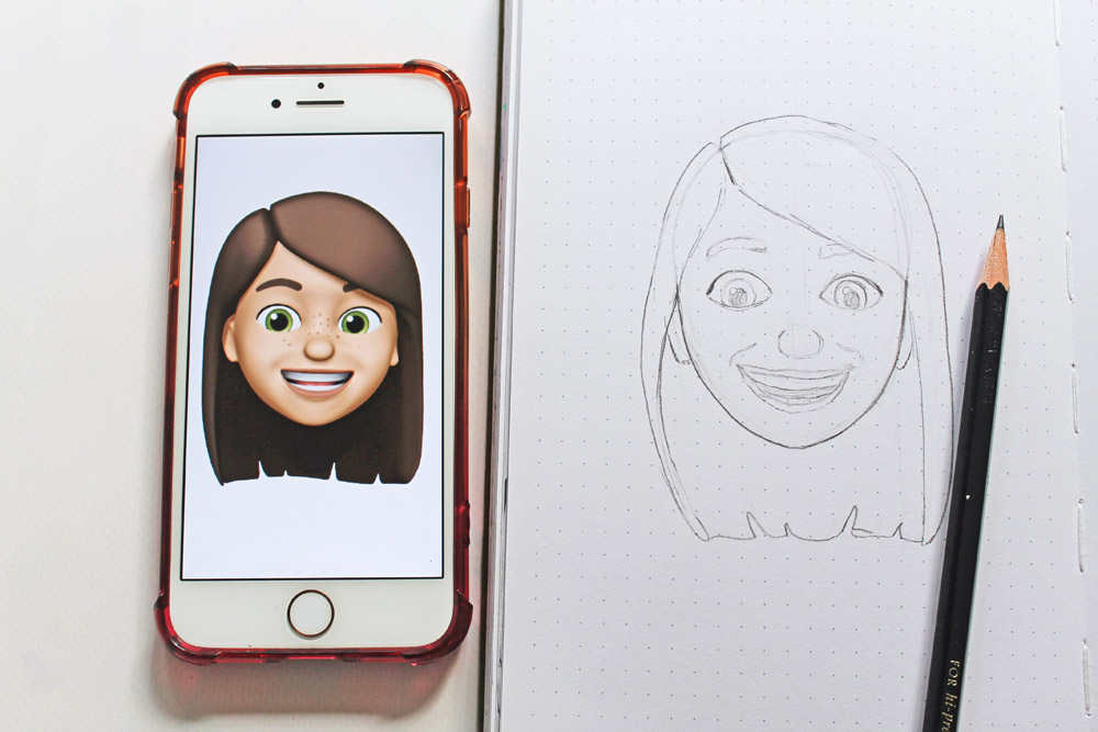 Learn how to doodle a Memoji in your journal using this easy tutorial by @studiokatie on the @tombowusa blog! #memoji #tombowusa #doodle #doodletutorial