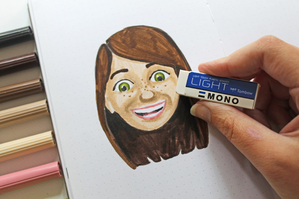 Learn how to doodle a Memoji in your journal using this easy tutorial by @studiokatie on the @tombowusa blog! #memoji #tombowusa #doodle #doodletutorial