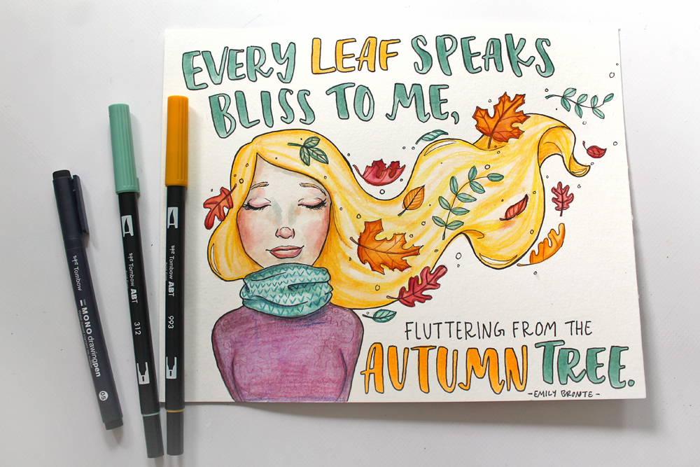 How to Draw Fall Leaves with @studiokatie & @tombowusa