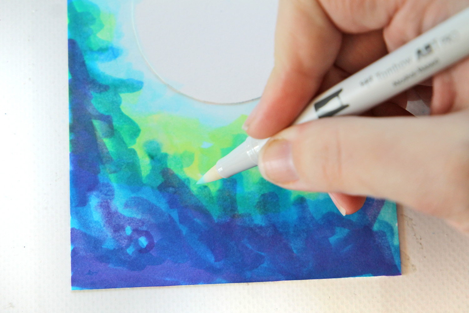 Galaxy Background Tutorial with Alcohol Based Markers - Anna Grunduls Design