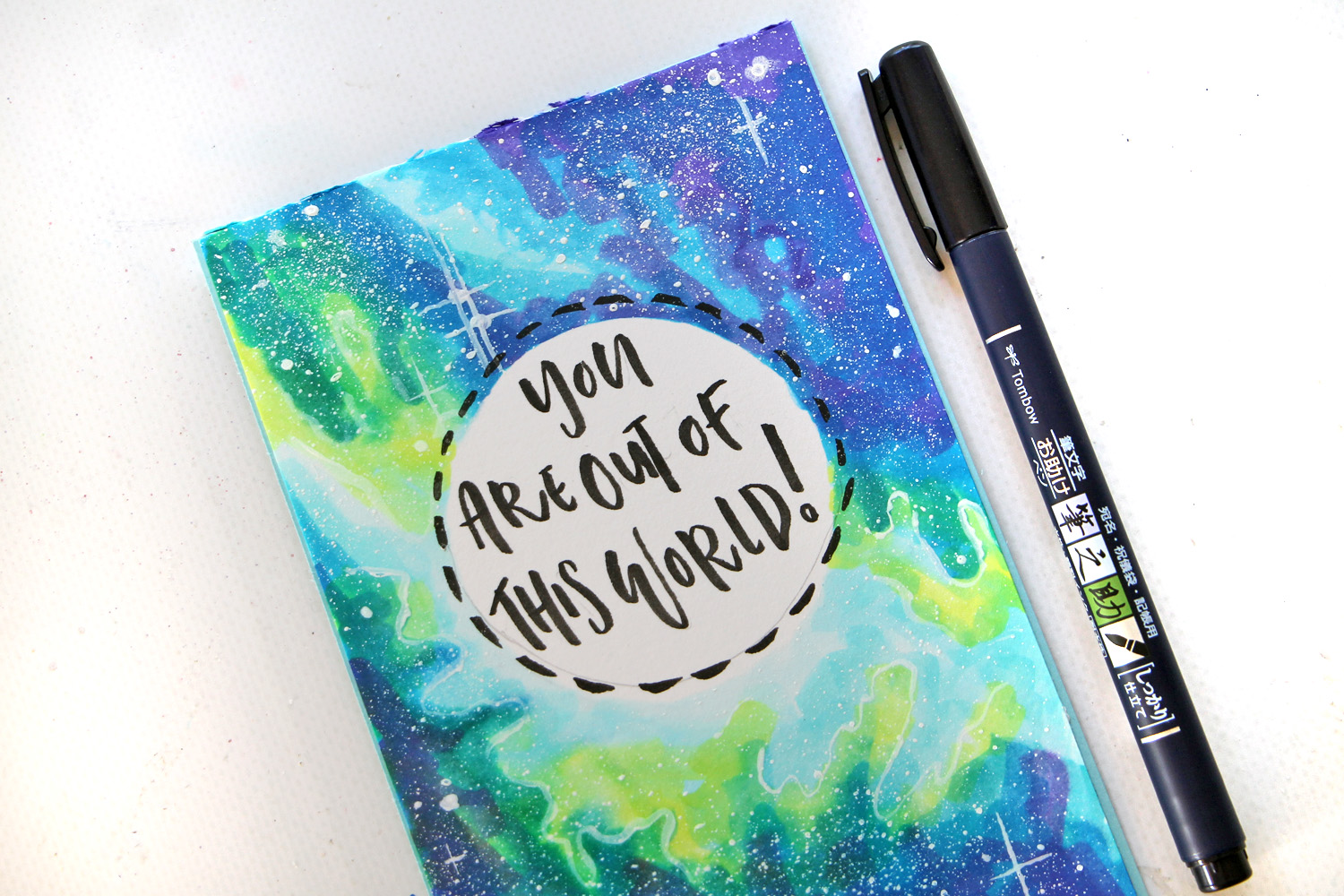 GALAXY LETTERING WITH CRAYOLA MARKERS - Vial Designs