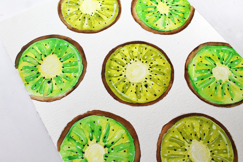 Learn how to paint a watercolor kiwi art piece using @tombowusa Dual Brush Pens and this tutorial by @studiokatie #tombowusa #watercolor