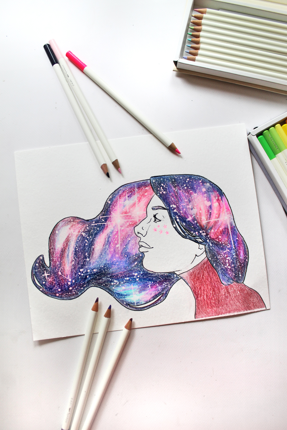 Learn how to create a Colored Pencil Galaxy using this tutorial by @studiokatie using @TombowUSA Irojiten Colored Pencils! #tombowusa #coloredpencil #tutorial