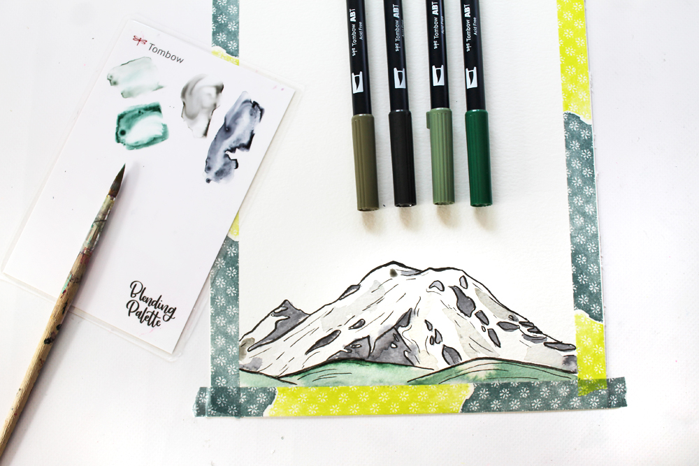 Learn how to create a piece of Mountain Inspired Art using Tombow's Landscape Dual Brush Pen Set and this tutorial by @studiokatie on the @tombowusa blog. #tombowusa #mountains #mountainart
